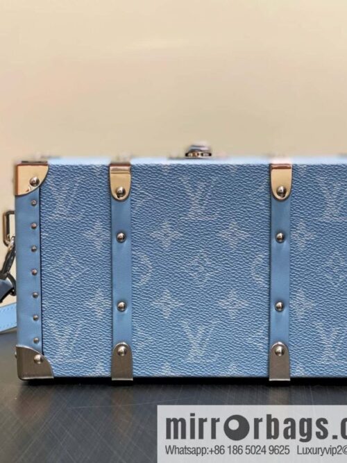 [Boutique‑grade] M13562 light blue flower, box bag, box WALLET TRUNK TAIGARAMA handbag