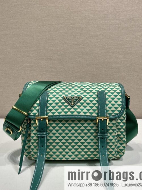 wsxc1747314256247_0_jpg-800x800g0t2dsva11l14338_20250625182146.jpg PRADA\'s new Symbole1BD383 messenger bag, green