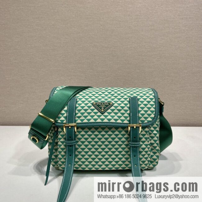 PRADA\'s new Symbole1BD383 messenger bag, green