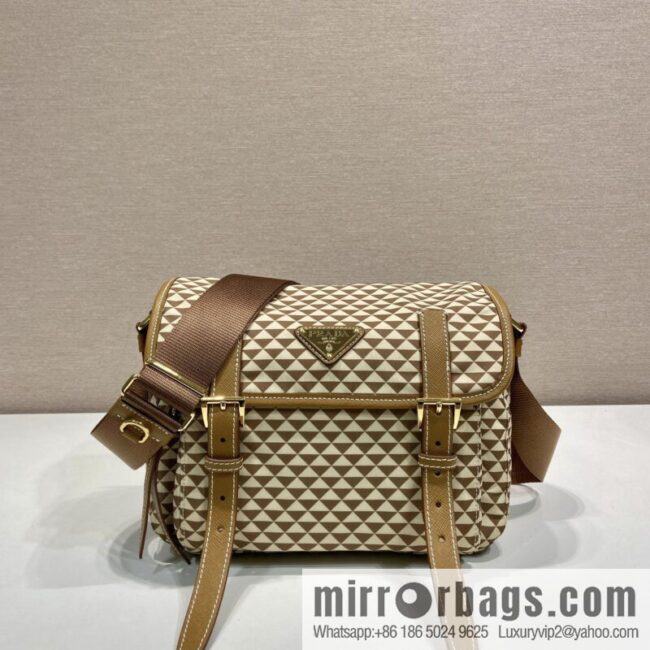 PRADA\'s new Symbole1BD383 messenger bag, apricot