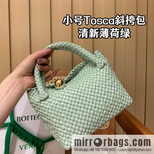 BV Small Tosca Crossbody Bag, Fresh Mint Green 777575