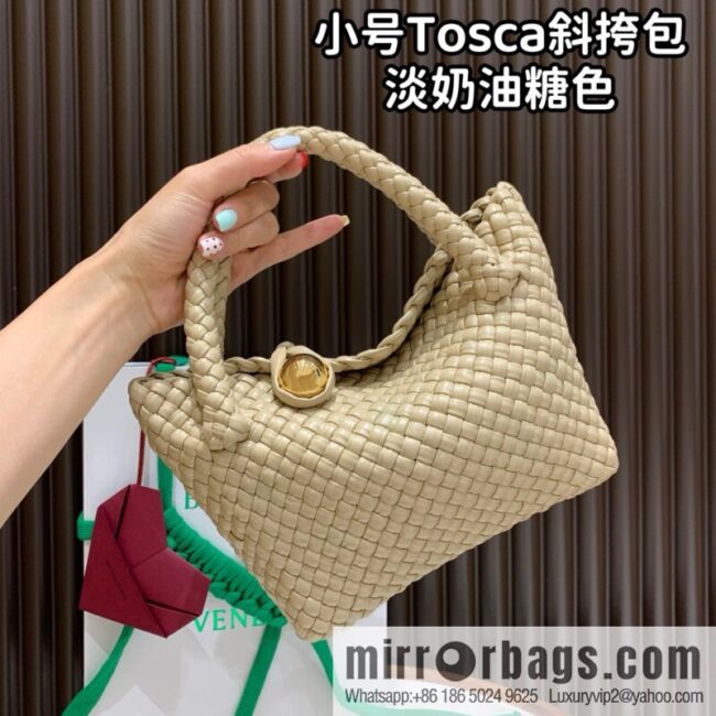BV small Tosca messenger bag 776755 whipped cream sugar color