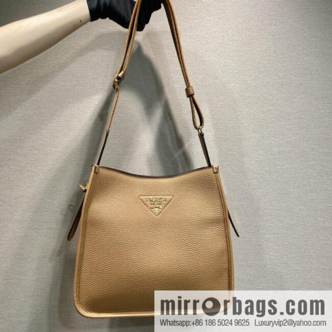 PRADA 👏 new fabric oblique span bag 👏 1BC073-1/large tote bag, caramel color