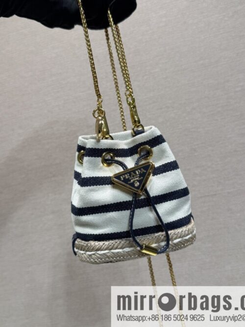 wsxc1748871120212_0_jpg-800x800wjzjjehcz4t6917_20250625033737.jpg PRADA 🎉 Mini Bucket 🎉 1NR016 Striped 🎉🎉 Black Striped