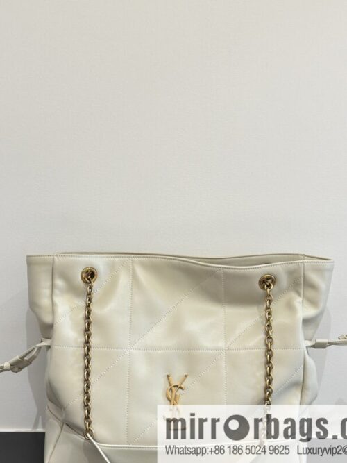 YSL 𝗝𝗮𝗺𝗶𝗲 𝟰.𝟯 large 𝗣𝗢𝗖𝗛𝗢𝗡_ lucky bag bucket bag 809824 white