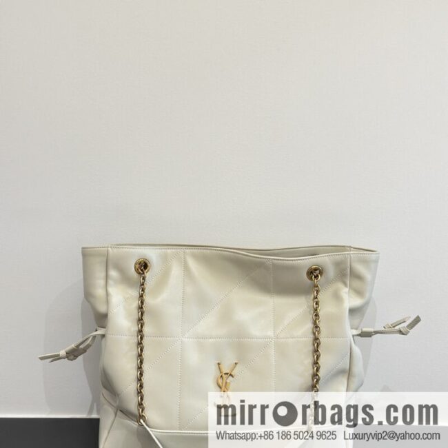 YSL 𝗝𝗮𝗺𝗶𝗲 𝟰.𝟯 large 𝗣𝗢𝗖𝗛𝗢𝗡_ lucky bag bucket bag 809824 white