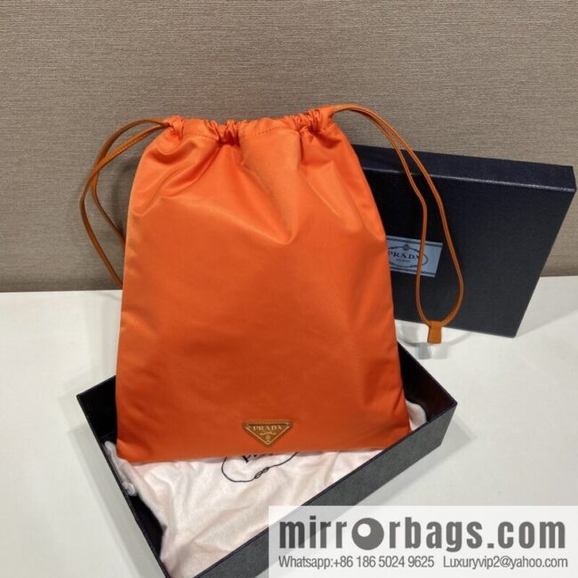 PRADA 🎉 new handbag 🎉 1NK001 drawstring pouch 🎉 orange