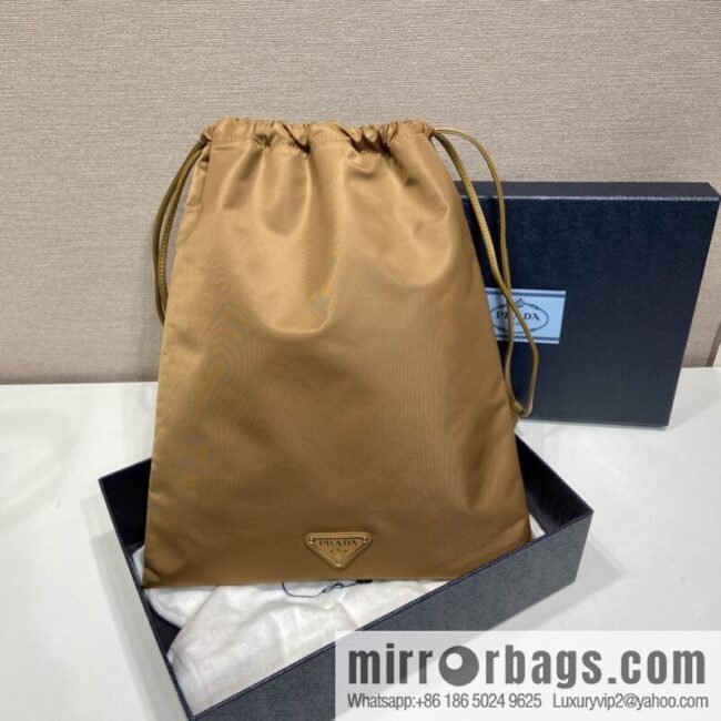 PRADA 🎉 new handbag 🎉 1NK001 drawstring pouch 🎉 caramel color