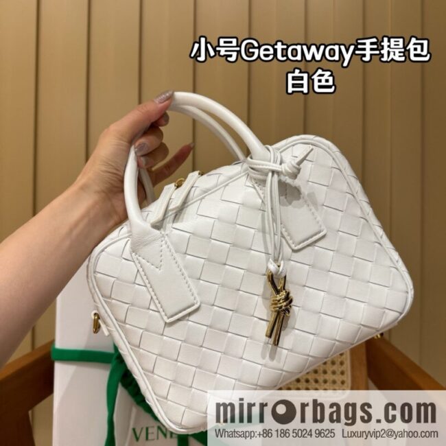 BV Small Getaway Handbag 776736 White