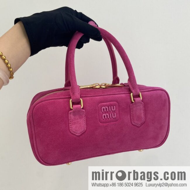 MIUMIU new bowling bag 5BB148 suede large