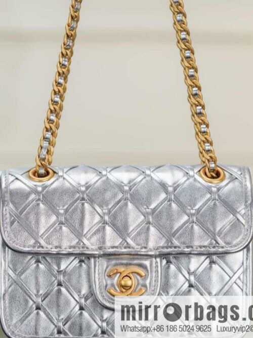 𝐂𝐡𝐚𝐧𝐞𝐥 𝟐𝟓𝐜 show new braided chain bag AS4797 silver