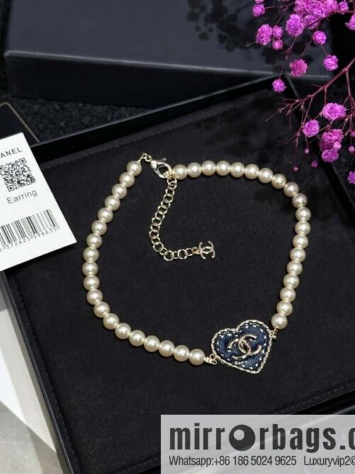 2024040515321311-800x800sui53rkza2f101234_20250702043728.jpg ❗️New ❗️☀️ New ☑️ Chanel Double C Peach Heart Love Denim Pearl Necklace ☀️