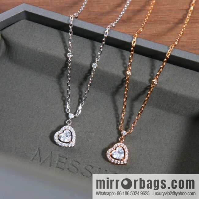☀️Messika JOY CEUR peach heart love diamond necklace ☀️