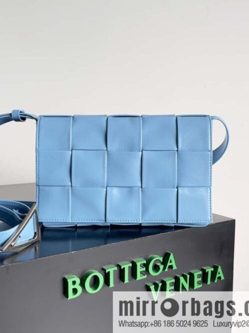 Top end: Bottega Veneta Cassette/Pillow Bag Model: 667298 Hurricane Blue