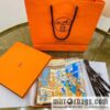 Hermes \"Feather Pegasus Legend\" 100% silk scarf
