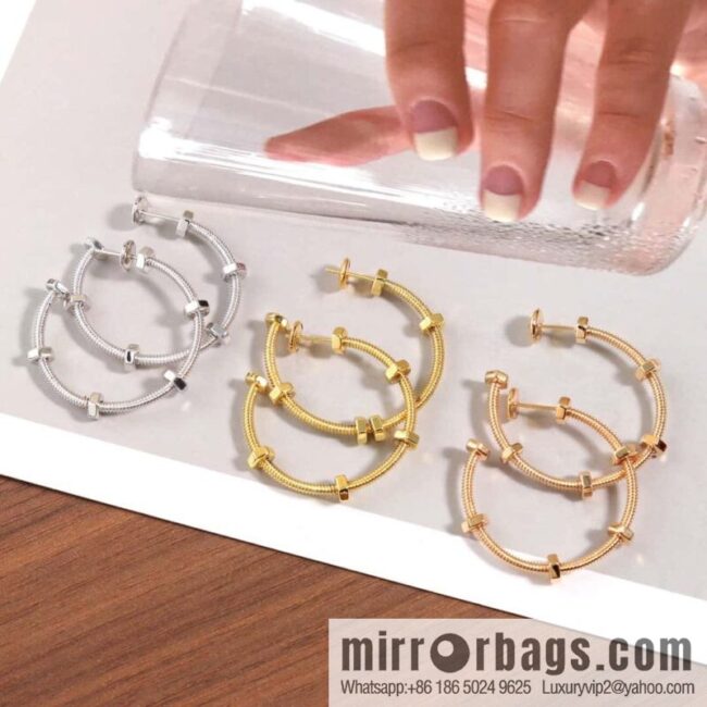 ☀Cartier ECROU DE CARTIER Screw Earrings
