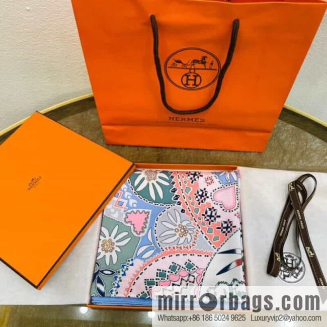 Hermes \"Waiting for Ulysses\" All-handmade rimmed scarf