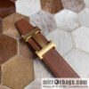 Hermes Hermes with H Gold/Silver Metal Solder Joint Buckle Men\'s Double-Sided Leather Belt 38mm
