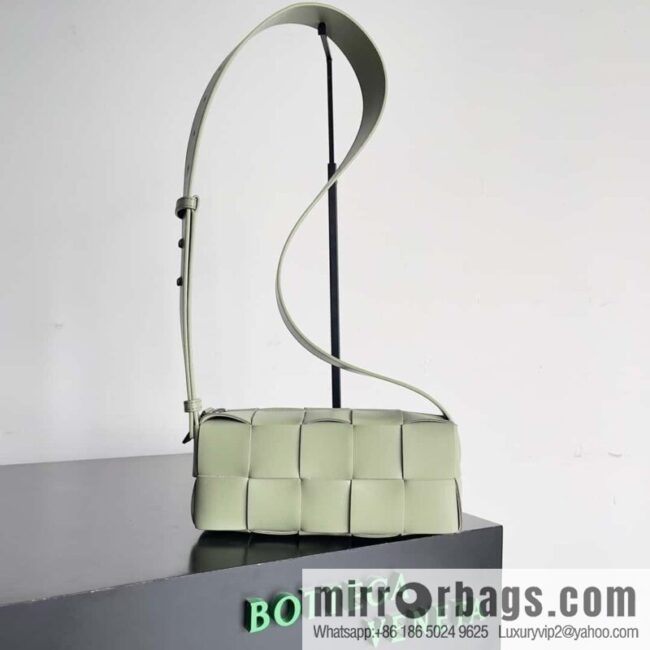 B Unisex the same BRICK CASSETTE long shoulder strap series crossbody bag shoulder backpack model; 729251 travertine green