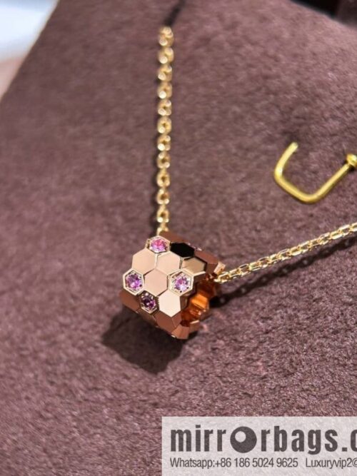 IMG_0146-800x800yasu4wkbt1j91207_20250702002631.jpg ❗️New popular ❗️ ☀️ CHAUMET new rose gold pink diamond honeycomb necklace ☀️