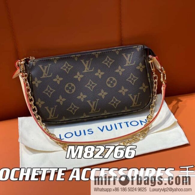 [Premium‑quality] M82766 monogram new version, mahjong bag series POCHETTE ACCESSOIRES handbag