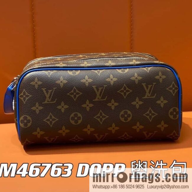 [Boutique‑grade] M46763 monogram blue M44494 pouch toilet bag series DOPP toilet bag