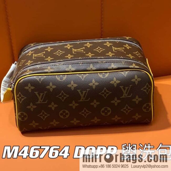 [Boutique‑grade] M46764 monogram yellow M44494 pouch toilet bag series DOPP toilet bag