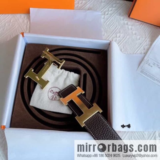 Hermès, the original double-sided version is the classic men\'s 38mm belt with the first layer of leather.