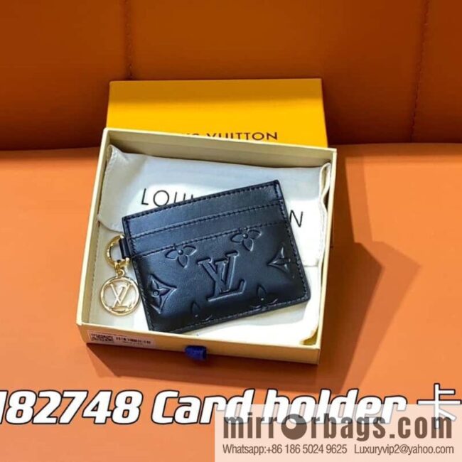 [Premium‑quality] M82748 black full leather card holder wallet series Card holder card holder