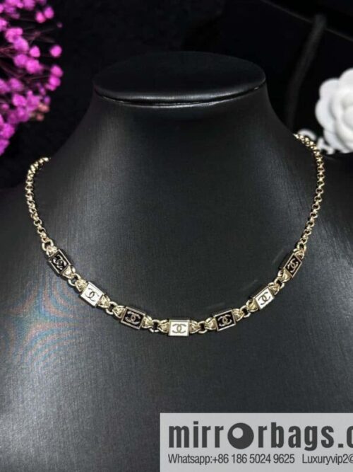 IMG_0328-800x8004gla5t0wkmc90998_20250702002018.jpg ❗️New ❗️☀️ New ☑️ Chanel Double C Black and White Enamel Square Necklace ☀️