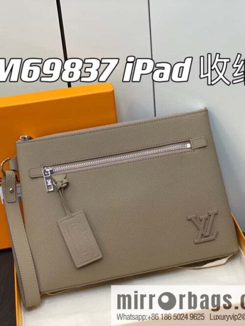 [Premium‑quality] M69837 apricot, full leather M82278 clutch bag series