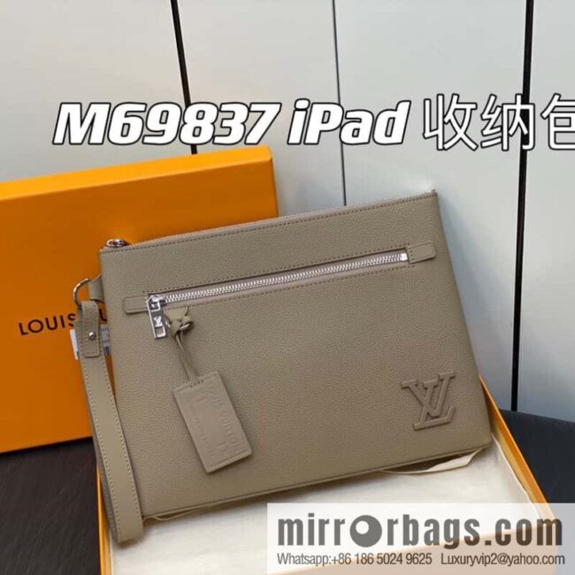 [Premium‑quality] M69837 apricot, full leather M82278 clutch bag series