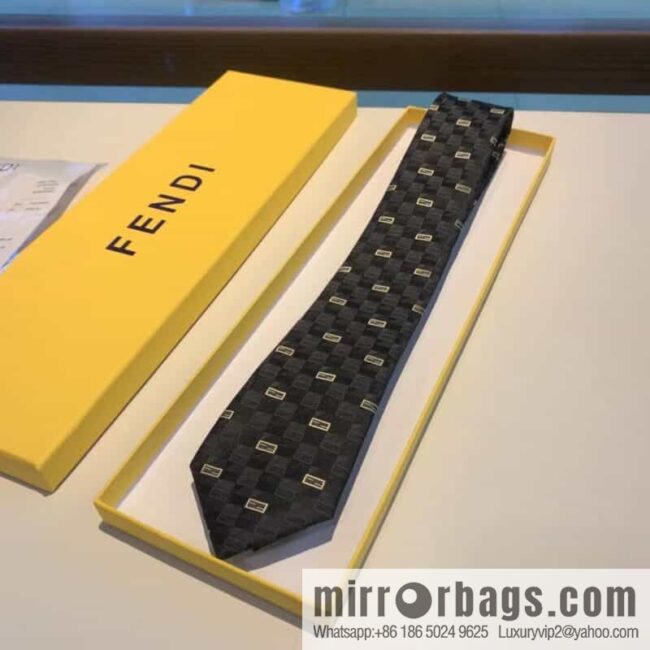 FENDI Fendi FF Letter 100% Top Jacquard Silk Tie