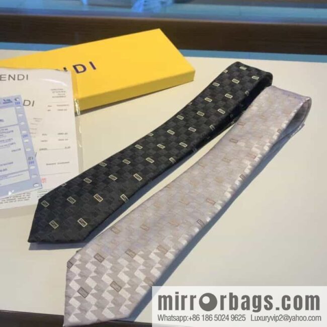 FENDI Fendi FF Letter 100% Top Jacquard Silk Tie