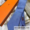 Hermes Fish Scale 100% Top Twill Silk Tie