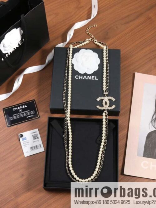 IMG_0419-800x800awzlhxjmecc129750_20250702212450.jpg ☀️New ☑️ Chanel Double C Pearl Black Leather Rope Double Sweater Chain Necklace ☀️