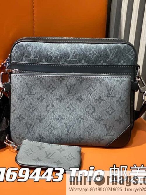 [Boutique‑grade] M69443 black flower, new version, men\'s bag three-piece messenger bag series Trio messenger bag