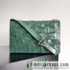 BV Bottega Veneta B home, model; 691407 new version of CASSETTE triangular buckle oil wax leather, shoulder backpack dark green