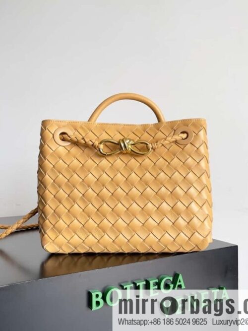 BV\'s 2023 new Andiamond tote bag small model number: 743568 almond color.