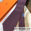 Hermes 100% top twill silk + wool inner three-color horse tie
