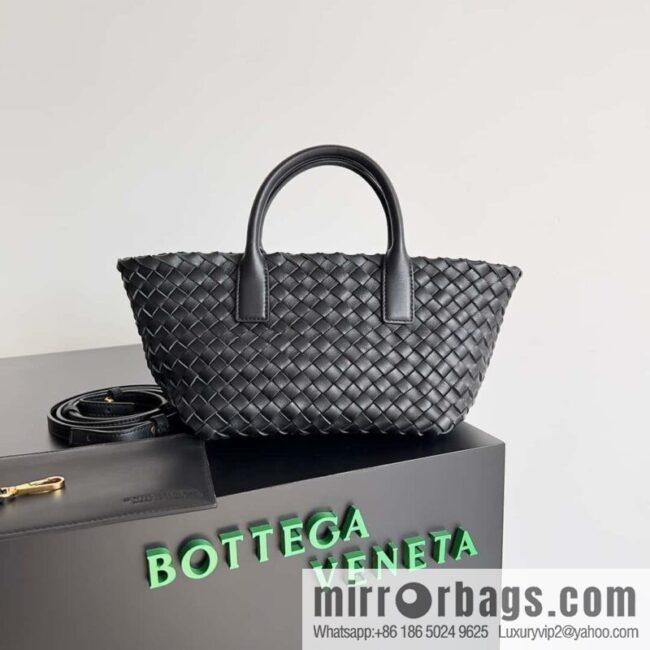 BV Mini Cabat limited edition mini vegetable basket BAG model; 709464 black