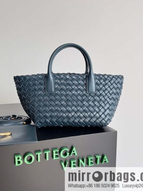 BV Mini Cabat Limited Edition mini vegetable basket BAG model; 709464 blue