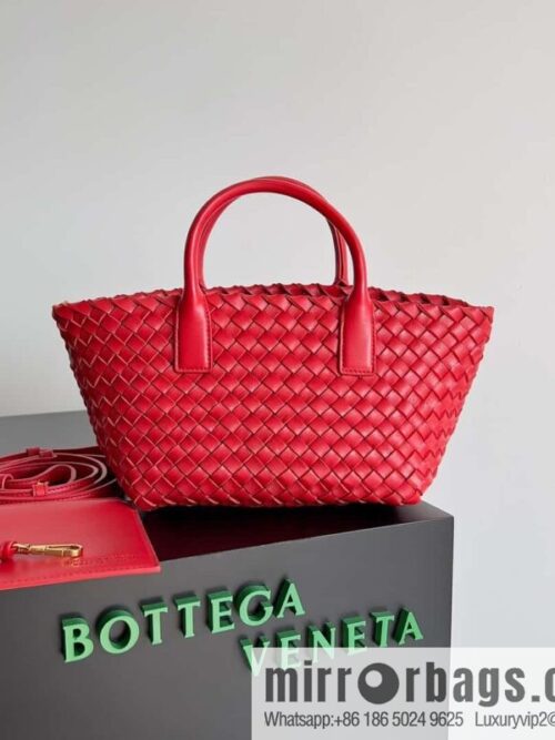 BV Mini Cabat Limited Edition mini vegetable basket BAG model; 709464 big red
