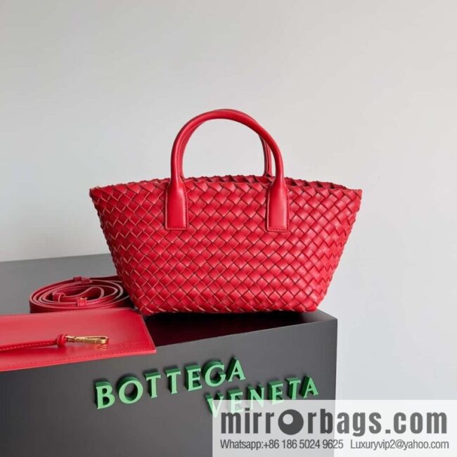 BV Mini Cabat Limited Edition mini vegetable basket BAG model; 709464 big red