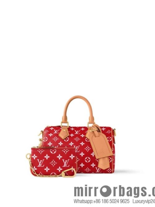[Boutique‑grade] M24425 red SPEEDY P9 BANDOULIZRE25 handbag
