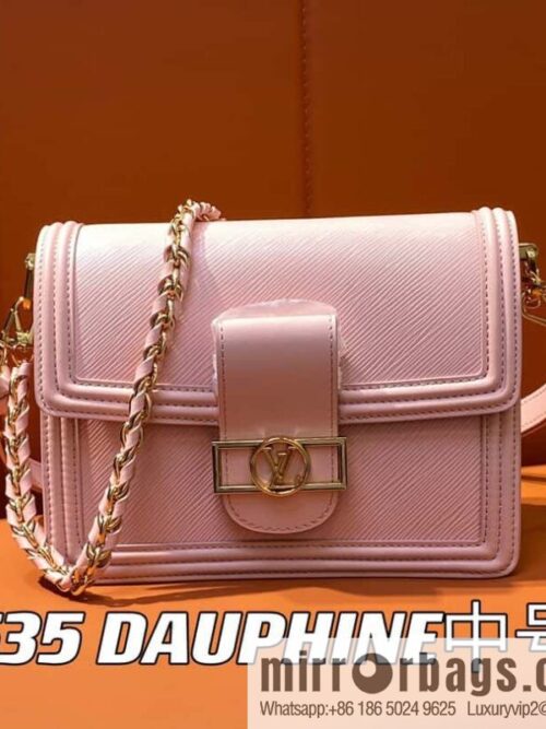 [Boutique‑grade] M23635 pink epi Daphne series DAUPHINE medium handbag M23635 this Dauphine medium handbag