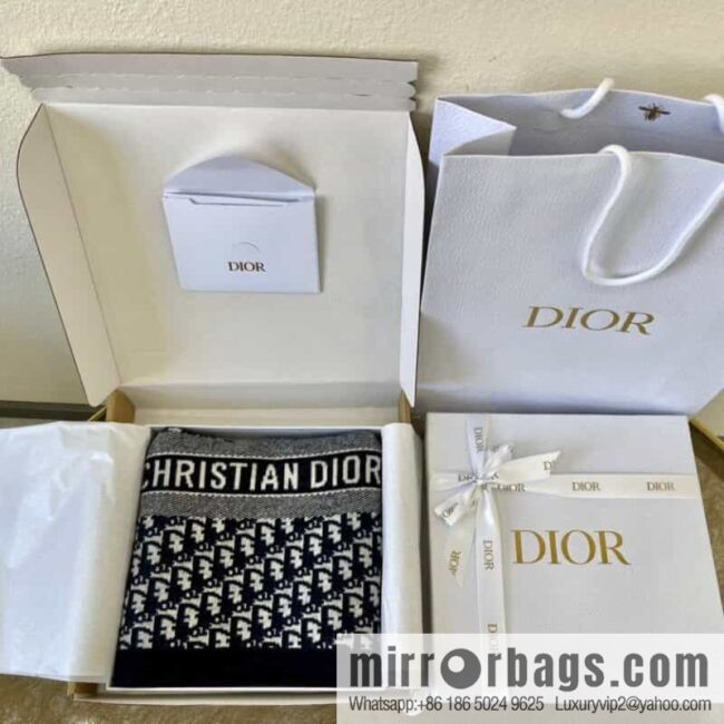 Dior Oblique printed wool-cashmere-blend scarf 91CDO313I171_C540