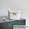 2023 new BV small box Bottega Veneta woven mini pouch model; 743551 small box bag, white.
