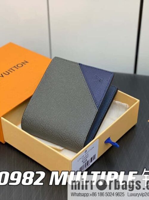 [Boutique‑grade] M30982 dark blue, full leather suit wallet series MULTIPLE wallet