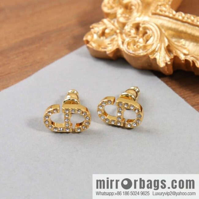 New ☑️ Dior full diamond CD stud earrings